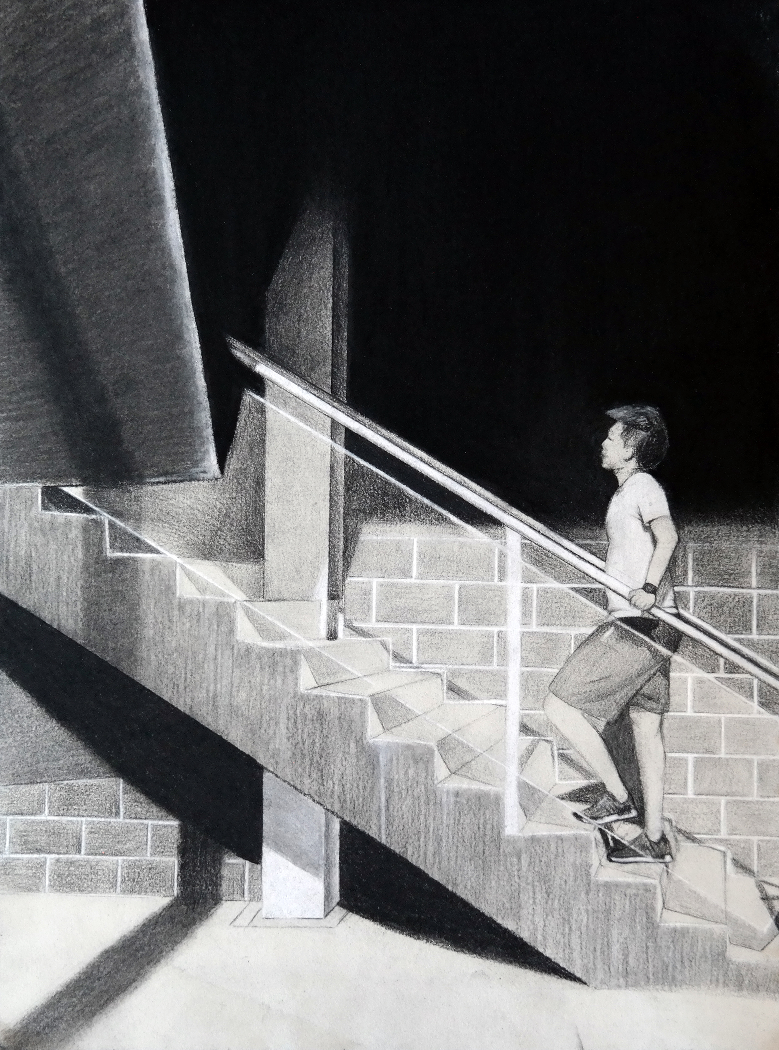 Jessica Li received a Gold Key scholastic award for her drawing, "Up."