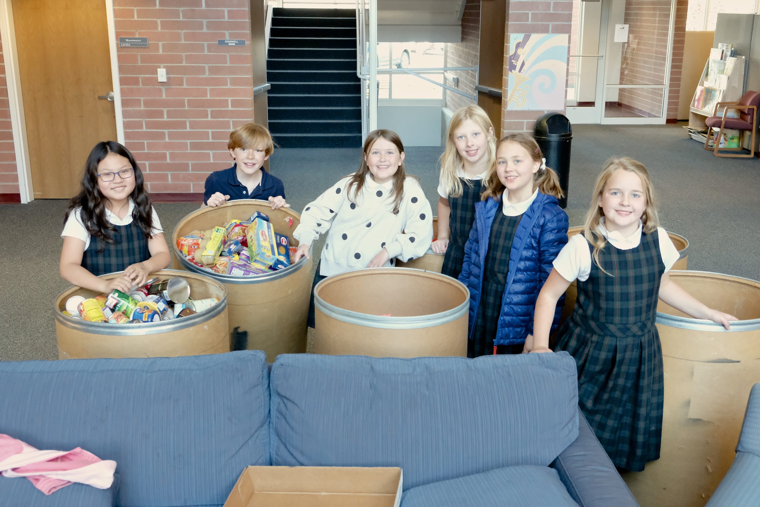 Lower School donations for the Utah Food Bank