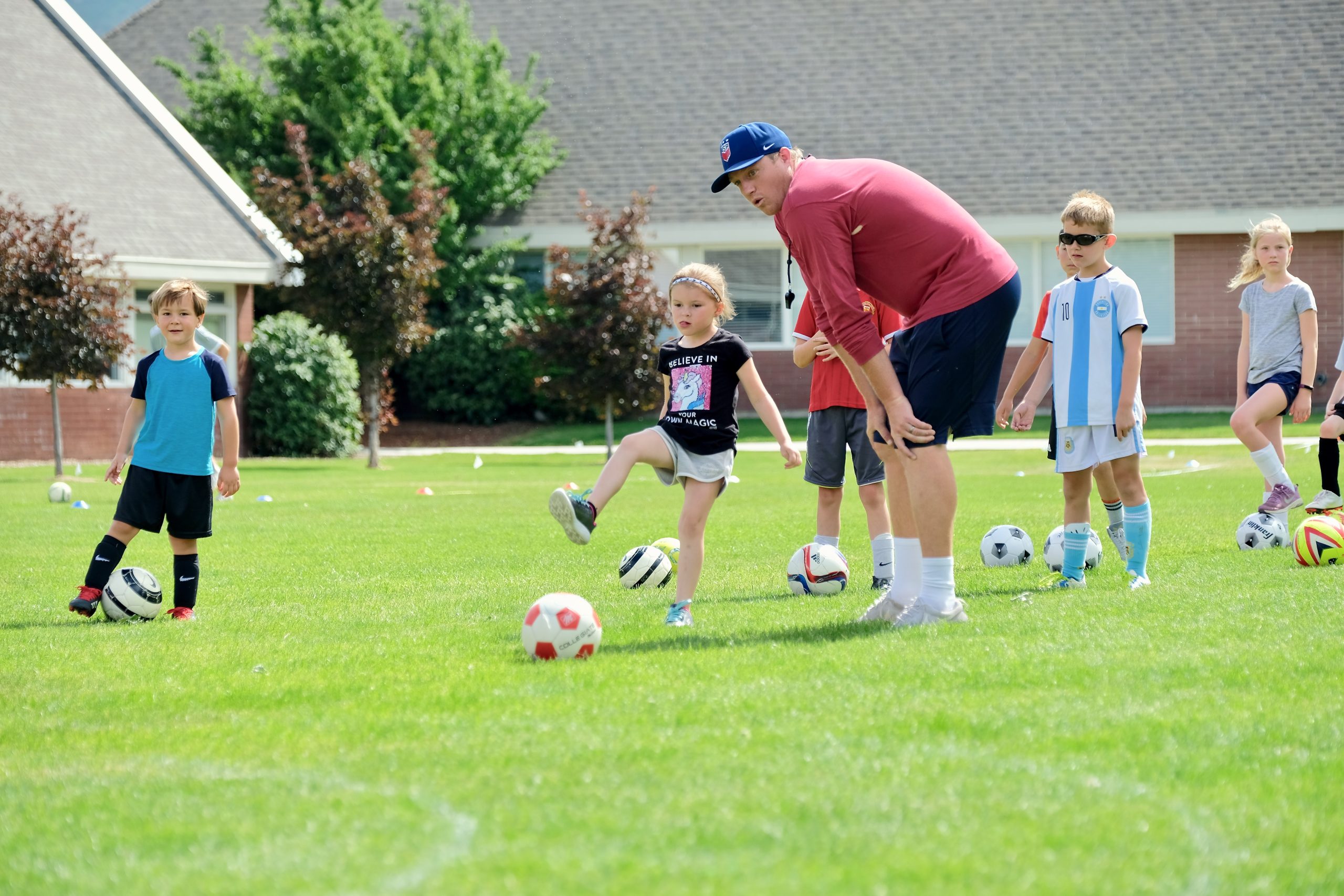 Young Soccer campers