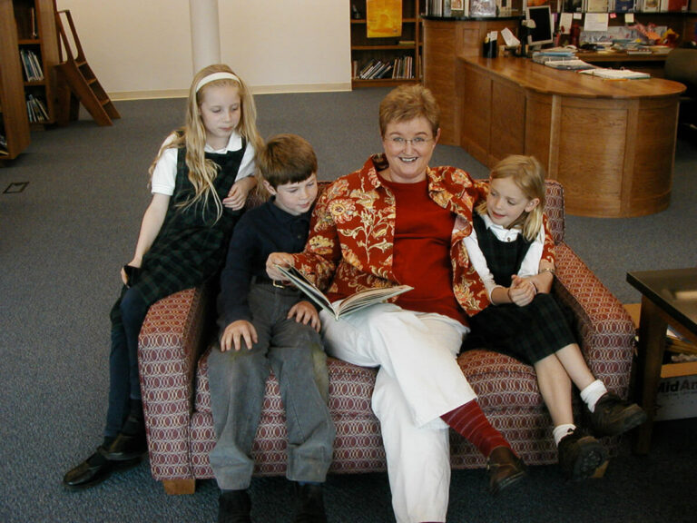 merrilee reading with students
